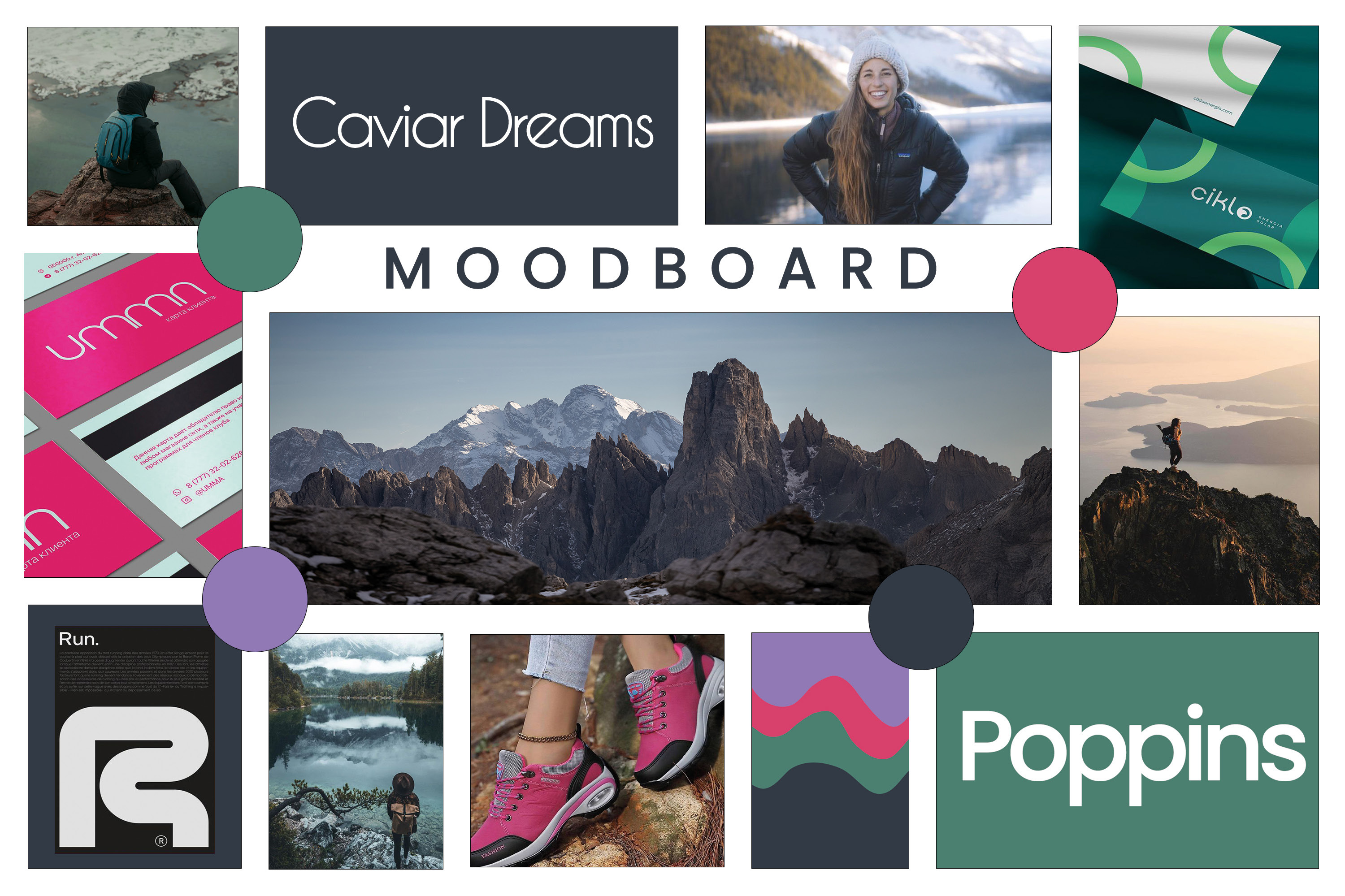 Atemberge — Moodboard Outdoor-Wandermarke
