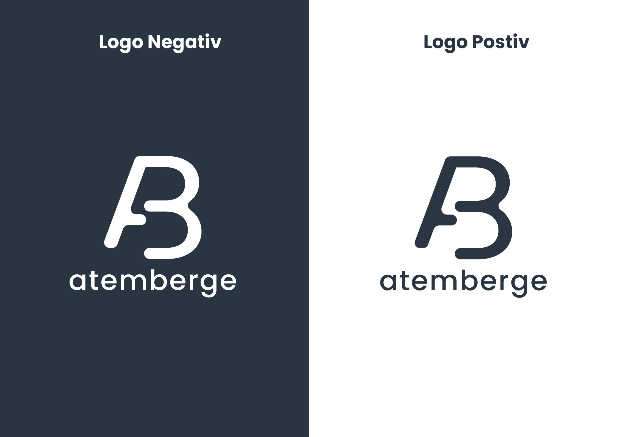 Atemberge — Logo Positiv und Negativ